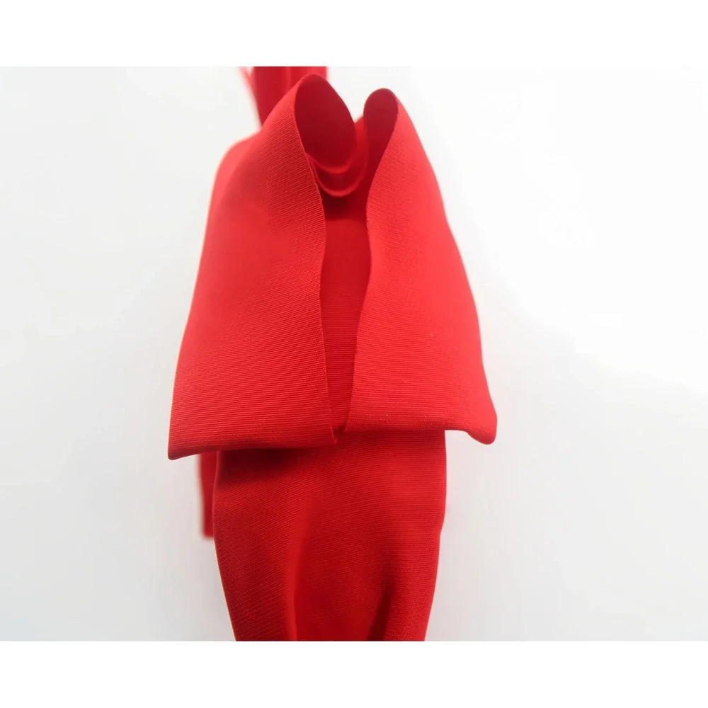 Kids Red Oversized Bow Headband Classic Holiday Party Hair Accessory
